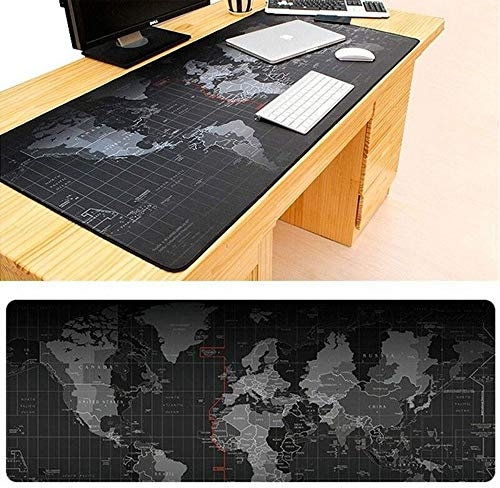 Taylor & Brown® Gaming Mouse Mat Desk Pad Large Size 90x40cm Multipurpose Comfortable Mousepad for Office PC Keyboard and Mouse World Map