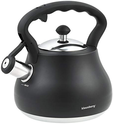 Flötenkessel Wasserkessel mit Pfeife Induktion Edelstahl 2.7L KLAUSBERG KB-7446