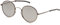 ThinOptics Runde Sonnenbrille - Verspiegelte polarisierte schwarze Gläser mit grauem Rahmen, Unisex-Sonnenbrille mit Aluminiumgehäuse