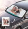 Personalisierte Frontscheibenabdeckung mit Foto Visierschutz Scheibenfrostschutz gegen Sonnen Schnee EIS Frost Universell für Autos SUV Winter Sommer Lustiges Geschenk 70 x 130 cm