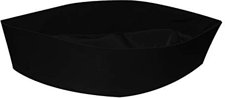 1 x ägyptische Kufi Koofi Kofi Topi Imam Kappe Hut einfarbig schwarz Gebet Muslim Islam Herren Top einfaches Stitch Design Stoff Schädel religiöse Zeremonie Herren Kopfbedeckung Anbetung weich bequem