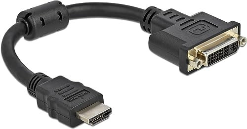 Delock Adapter HDMI Stecker zu DVI 24+5 Buchse 4K 30 Hz 20 cm