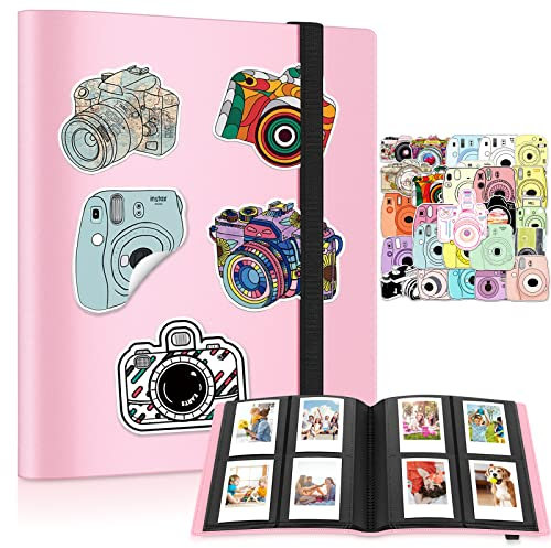Ablus Mini-Fotoalbum mit 160 Taschen für Fujifilm Instax Mini-Kamera, Polaroid Snap, Z2300, SocialMatic Sofortbildkameras & Zip Instant-Drucker (Pink)