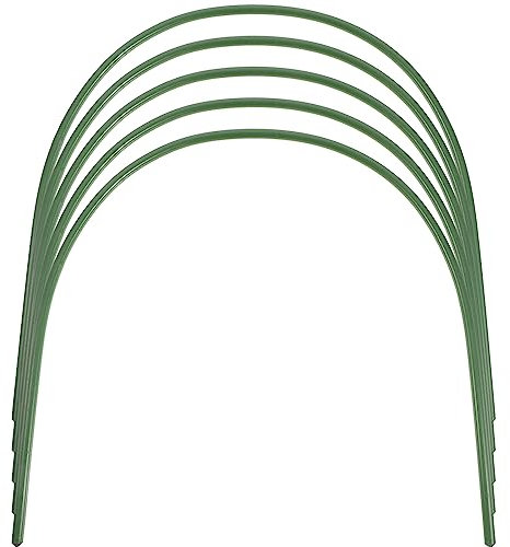 Happyyami 5 Piezas de Aros de Invernadero Aros de Jardín Estructura de Soporte de Túnel de Cultivo con Aros Recubiertos de Plástico para Proteger Y Cultivar Plantas de Invernadero (Estilo