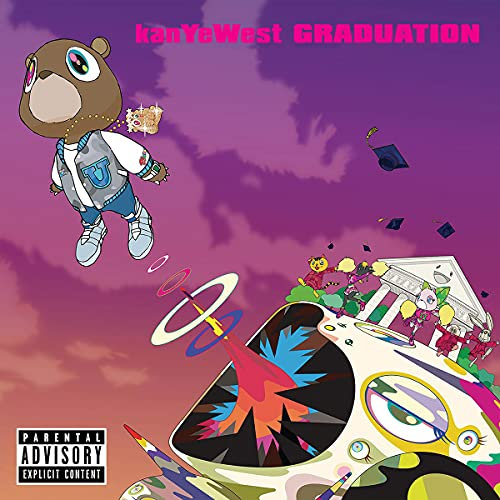 CINEMAFLIX Poster zum Schulabschluss, Kanye West, Hip-Hop/Rap-Albumcover, Maße: 30,5 x 30,5 cm