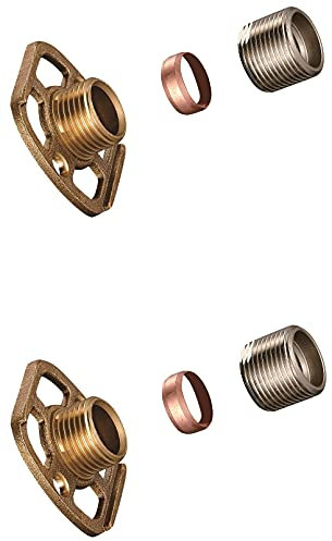 KINGBATH™ Bar Valve Fixing Kits Brackets 3/4” Inch Connections BSP 15mm Wall Mounted Fast Fix Kit Bracket for Thermostatic Shower Bar Valve Or Bath Shower Mixer Tap