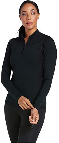 ARIAT 2022 Ascent 1/4 Zip Langarm Unterwäsche 10039197 - Schwarz Womens Size - M
