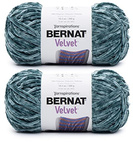 Bernat Velvet Frosted Pine Yarn - 2 Pack of 300g/10.5oz - Polyester - 5 Bulky - Knitting/Crochet
