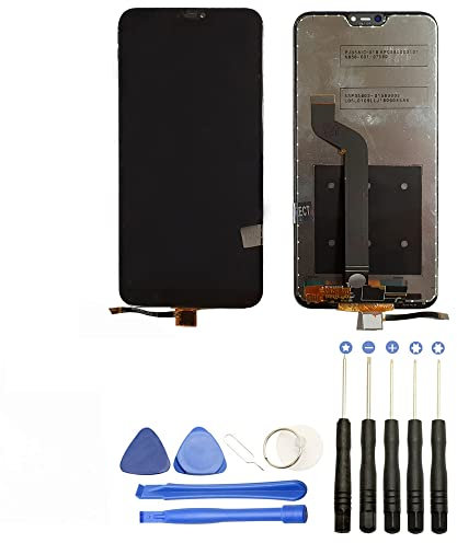 JUANIO Pantalla Completa Compatible con Xiaomi MI A2 Lite Talla 5.84 Negro+ Herramientas