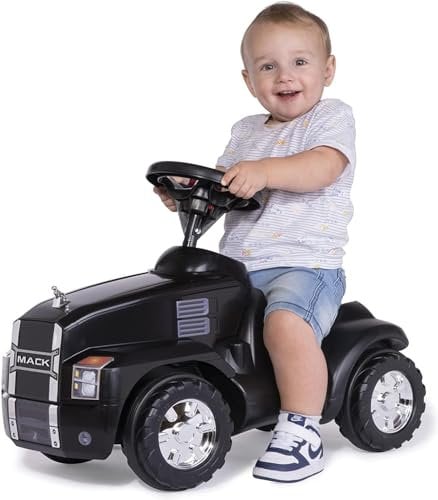 Rolly Toys 16 100 3 Babyrutscher rollyMinitruck Mack (Rutschfahrzeug für Kinder von 1,5-4 Jahren, ergonomische Fahrzeugkontur, Motorhaube mit Ablagefach) 161003