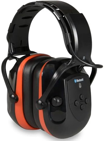 OX-ON EARMUFFS BT2 COMFORT, Bluetooth Gehörschutz mit Mikrofon und AUX-Eingang, 29dB SNR, 30 Stunden Akkulaufzeit, für Baustelle und Arbeit, Höhenverstellung per Klick