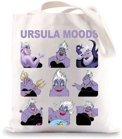BWWKTOP Villains Ursula Tote Bag Ursula Fans Geschenk Ursula Moods Umhängetasche Ursula Merchandise, Wushula Moods, 14.56 x 12.59 inches