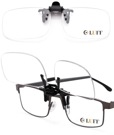 LUFF Lunettes de lecture à pince et à rabat -Lunettes loupe bloquant la lumière bleue,Lentilles loupe pour hommes et femmes(4.0X)