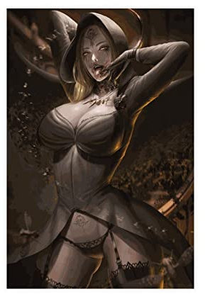 FrySky Poster Resident Evil 8 Village Game Poster, 2 Leinwand-Poster, Schlafzimmer-Dekor, Sportlandschaft, Büro, Raumdekoration, Geschenk, ungerahmt, 30 x 45 cm