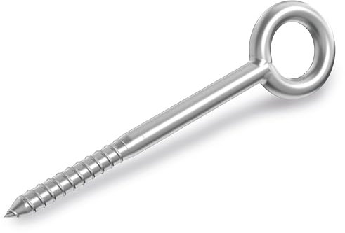 Scafom-rux Ösenschraube [12 x 160mm | 25 Stück] Ringschraube - Schraubösen - Ösenschrauben - Ringschrauben - Schrauböse mit Einbaumarkierung & Galvanisch verzinkt - Ösenhaken - Ringschraube