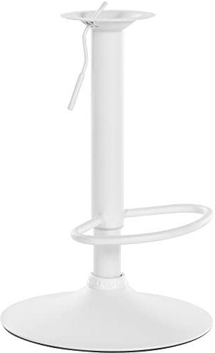 CLP Barhocker-Gestell I Höhenverstellbare Barstuhl-Säule I 8 X 8 cm Lochabstand, Farbe:weiß