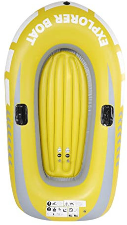 QANYEGN PVC-Schlauchboot, 2-Personen-Luftboot, Gelbes Aufblasbares Kanu Zum Angeln, Driften, Tauchen
