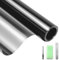 DIFIT Vinilo Adhesivo Cristal Vinilo Espejo para Ventanas Privacidad Control del Calor Anti UV Película de Reflectante Vinilos para Cristales Pegamento para Casa Oficina（Negro-Plateado, 30x200cm）