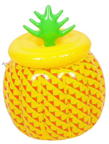 Zerodeko Seau À Glace Ananas Récipient À Glace Flottant Canette De Glace De Fête Hawaïenne Piscine Gonflable Refroidisseur De Bière Pièce Maîtresse Seau À Bière Seau À Glace Drôle Panier