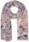 styleBREAKER Damen Schal mit buntem Schuppen Muster, Leichtes großes transparentes Tuch mit kurzen Fransen 01016224, Farbe:Grau-Rosa
