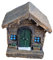 Garneck Mini-Holzhaus-Ornament Aquariumdekorationen Schreibtischaufsatz bürodeko büro Dekoration Zubehör für Aquarien Harzornament Bauernhaus-Ornament aus Harz groß Ornamente Geschenk
