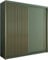 FURNITUREWAVE Elif Sliding Double/Triple Doors Modern Bedroom Green Wardrobe Decent Storage Cupboard with Adjustable Shelves and Hanging Rails (Green, 150cm)