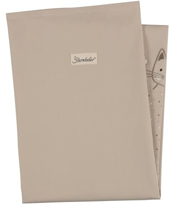Sterntaler Babydecke UV Schutz Bauernhof - Schmusedecke beidseitig verwendbar mit niedlicher Applikation - weiche Kuscheldecke Baby aus Baumwollmischgewebe, beige
