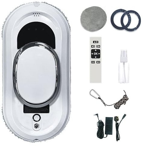 CEIEVER Electric Window Cleaner With Remote Control - Automatic Cleaning Robot for Indoor/Outdoor Windows, Mirror - 2800Pa Strong Suction