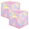 powerking Storage Bins, Foldable Fabric Storage Cubes And Cloth Storage Organizer Drawer For Closet And Toys Storage, 2 Pack (Chromatic Tie Dye)