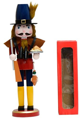 CUCUFA Soldado de Cascanueces de Navidad, 15 Figuras de Cascanueces de Madera, Soldados de Cascanueces de Madera, Figuras de Cascanueces Tradicionales de Navidad