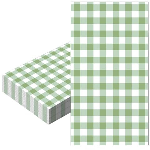 Einweg-Servietten, kariert, 40 x 33 cm, kariert, kariert, für Geburtstag, Babyparty, Hochzeit, Verlobung, Weihnachten, Party, Servietten, 20 Stück