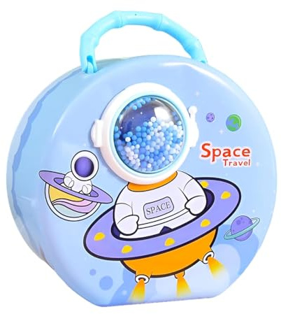 Astronaut Metall-Spardose mit Zahlenschloss, lustige Spardose, große Größe, Hellblau