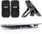 YREYBN 2PCS Portable Keyboard Riser, Self-Adhesive Mini Laptop Stand Invisible Computer Keyboard Stand for Desk, Foldable Laptop Feet with Anti-slip Silicone (Black)