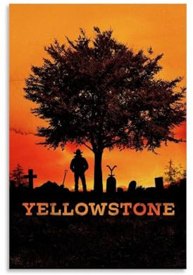 KKPLO Yellowstone TV-Poster, dekoratives Gemälde, Leinwand, Wandposter und Kunstdruck, moderne Familienschlafzimmer-Dekoration, Poster, 20 x 30 cm