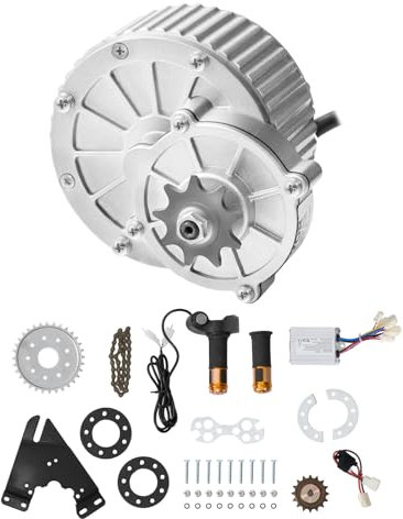 VEVOR 450 W elektrischer Gleichstrommotor mit Bürsten – 36 V, 3000 U/min Motor mit verbessertem Drehzahlregler und Drehgriff-Gasgriff-Kit, Elektromotor für Go Karts, E-Bikes, Motorräder, Roller