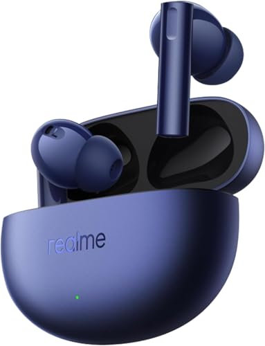 realme Buds Air 5 Auriculares inalámbricos Verdaderos, 50dB ANC, Driver Mega Titanized Dynamic Bass de 12,4 mm, 38 Horas de reproducción con Carga rápida y latencia Ultra Baja de 45 ms, Auriculares