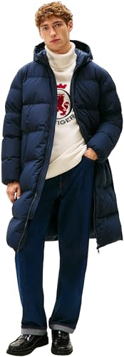 Tommy Hilfiger Men’s Down Quilted Parka, Blue (Desert Sky), XXL