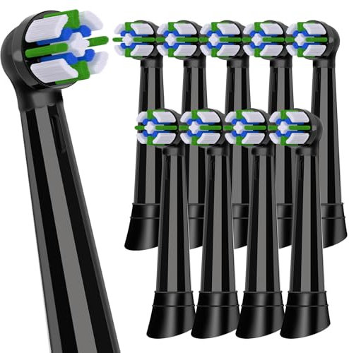 Aufsteckbürste, kompatibel mit Oral B iO, kompatibel mit elektrischen Zahnbürsten Oral-B io Serie 2 3 4 5 6 7 8 9 10, mittlere Härte, 10 weiß