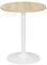 WOLTU Bartisch Stehtisch, höhenverstellbarer Tisch 70-91 cm, multifunktionaler Partytisch in Wohnzimmer Küche Balkon, Bistrotisch aus MDF Metall, Helle Eiche + Weiß, 60x60x91cm