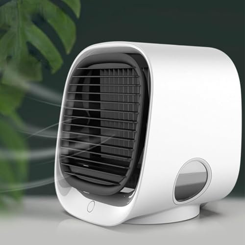 Vital Breeze Ac, Klimaanlage Mobil, Tragbare Luftkühler, 3 Geschwindigkeiten Mini Klimaanlage mit LED-Licht, Mini klimagerät ohne Abluftschlauch, Luftkühler Geeignet für Schlafzimmer, Büro (Weiß)
