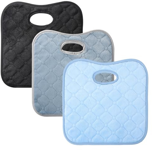 GSrenyu 3 Pcs Baby Car Seat Protector Potty Taraining, Waterproof & Absorbent Car Seat Protectors for Child Seats(Grey&Black&blue)