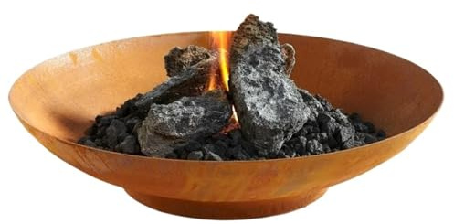 Fire Pits For Garden 60CM/80CM/100CM Corten Steel Fire Bowl Pit Outdoor Wood-Fired Firepit for Wood Logs(D 60CM)