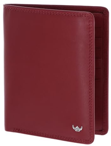 Golden Head Leder Kartenetui Polo RFID Protect Scheintasche ohne Münzfach 1328 Rot dunkelrot