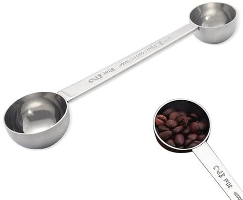 Stainless Steel Protein Powder Scoop - 30g Dual-Headed Measuring Spoon & Dispenser for Protein, Supplements, Coffee & Baking Powder