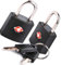 Travel Blue Cadenas TSA Valise - Twin Set Identi Locks avec Clé, Corps Laiton et ABS, Sangle Acier, Pour Petits Bagages, 2 Clés par Cadenas, Sécurité Facile et Accréditée
