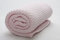 Sonnenstrick SODE3 Erstlingsdecke/Babydecke/Kuscheldecke/Strickdecke aus 100% Bio Baumwolle kba 80 x 80 cm rosa weiss