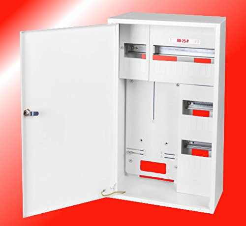 Armoire de compteur - Boîte de distribution murale - 3 phases - Compteur et 25 fusibles