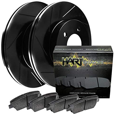 Hart Brakes Front Brakes and Rotors Kit |Front Brake Pads| Brake Rotors and Pads| Ceramic Brake Pads and Rotors |fits 2001-2007 Ford Mondeo, 2002-2008 Jaguar X-Type