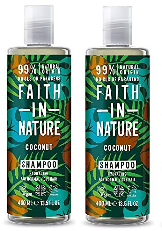 (2er BUNDLE) | Faith In Nature Coconut Shampoo For Normal To Dry Hair 400ml | 400ml - Faith in Nature