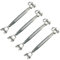 Versandbox24 4X V4A Edelstahl Wantenspanner M4 Gabel Drahtseil Spannschloss Seilspanner Haken Spanner